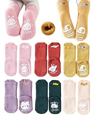 Tphon Kids Non Slip Toddler Girls Grip Socks 12 Pairs Anti Skid Sticky Socks  for 3-5 Years Infants Baby Children - Yahoo Shopping
