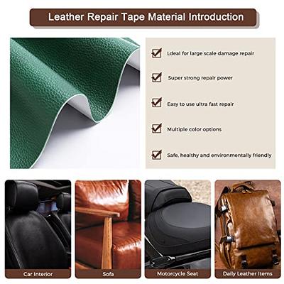 Leather Repair Tape 3 x 60 inch Leather Repair Patch Self-Adhesive Leather  Repair Kit for Car Seat Sofas Handbags Furniture (Black)