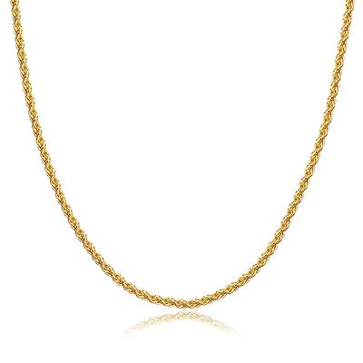Gold Chain Gold Chain for Men 22 Inch Gold Necklace Men Gold Rope Chain for  Men