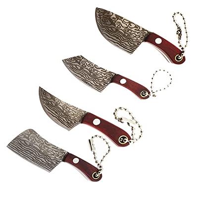 Epichao 4pcs Mini Pocket Knife Set Little Chef Knife Set Tiny Knife Cleaver  Small Thumb Multitool Box Cutter Tools - Yahoo Shopping