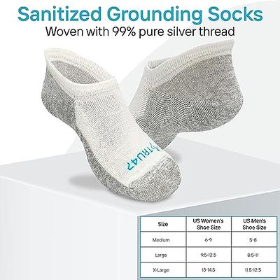 TRU47 Grounding & Earthing Products, No Show Grounding Socks, Silver  Infused Socks