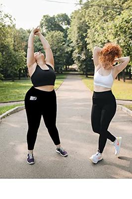 HLTPRO 3 Pack Plus Size Leggings for Women - High Waist Stretchy Soft Yoga  Pants for Workout Running