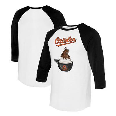 Women's Tiny Turnip White/Black Oakland Athletics Blooming Baseballs 3/4-Sleeve Raglan T-Shirt