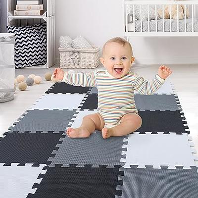 BabyGo 9pcs Baby Puzzle Play Mat XPE Foam Waterproof 82*82*2cm Thickened  Children'S Crawling Pad Living Room Activity Floor Mat