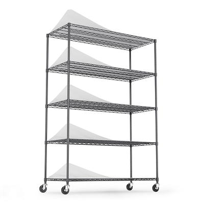 Stronghold Garage Gear Heavy Duty 5-Shelf Metal Rack Wire Decking in Textured Gray, 1000lb per Shelf 023526