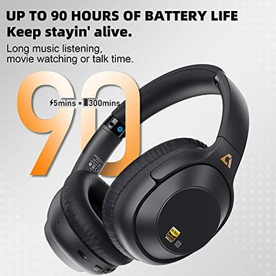 Edifier W820NB Hi-Res Wireless Headphones with Mic, Hybrid Active Noise  Cancelling Bluetooth Office Over-Ear Headsets- Black