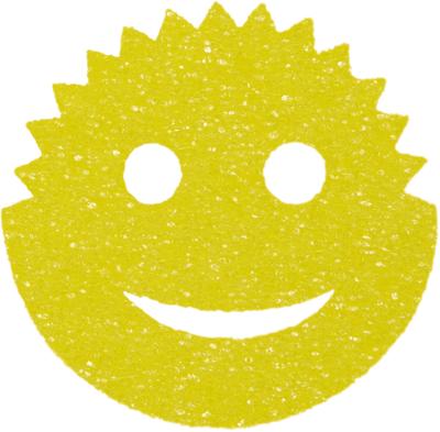 Scrub Family Functional Sponge Scrubber Set - Daddy Mommy Daily Scrub  Sponge, Smiley Happy Face, Firm in Cold and Soft in Warm, Scratch Free, No  Odor