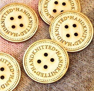 Wooden Buttons, Custom Wooden Buttons for Knitted and Crocheted