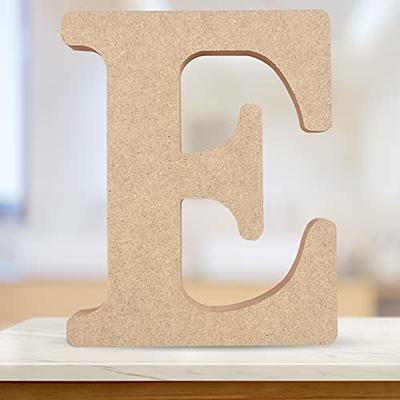  4 Inch White Designable Wood Letters, Unfinished Wood Letters  for Wall Decor Decorative Paintable Decorative Letters Standing Letters  Slices Sign Board Decoration for Craft Home Party Projects