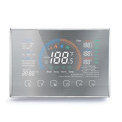 Upgraded Non Programmable Thermostats for Home 1 Heat/1 Cool, with  Temperature & Humidity Monitor and Large Green LCD