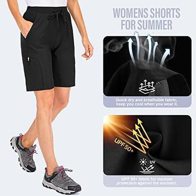 YYV Women's Running Shorts with Zipper Pockets Quick-Dry Elastic