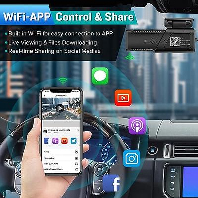 Dash Cam WiFi 2.5K 1440P Front Dash Camera for Cars, E-YEEGER Car Camera  Mini Dashcams with App, Night Vision, 24H Parking Mode, G-Sensor, Loop  Recording, Free 32G Card, Support 256GB Max 