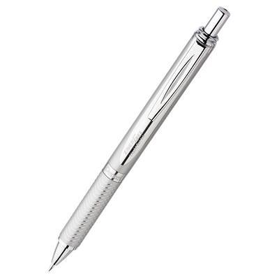 Pentel Energel Alloy Retractable Gel Pen, 0.7 mm, Black Ink/Aqua