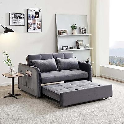 Antetek 3-in-1 Sleeper Sofa Bed w/USB Port, Modern Convertible