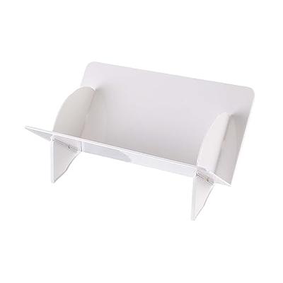 Modern 2-Tier White & Transparent Storage Rack Acrylic Storage Adjustable Shelf Small