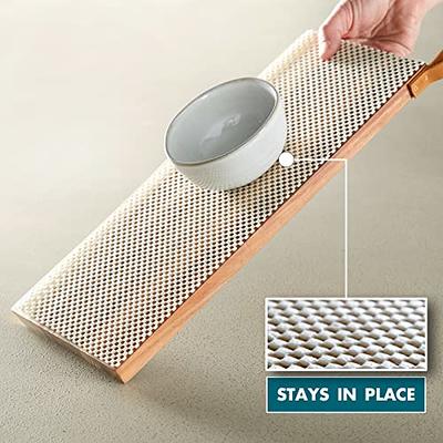 Shelf Drawer Liner Non-Adhesive Non Slip Durable Strong Long Size 12 in X  20ft for Drawers, Shelves, Cabinets, Storage, Kitchen and Desks, Beige