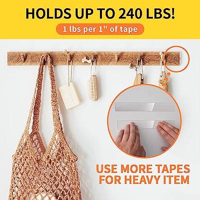NBTAPE 3T Double Sided Tape Heavy Duty, Mounting Tape Strong Adhesive Sticky Nano Tape, Multipurpose Removable Picture Hanging Strips Clear Two