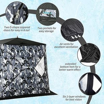 Outsunny 2 Person Insulated Ice Fishing Shelter Pop-Up Portable Ice Fishing  Tent with Carry Bag and Anchors for Lowest Temps -22℉, Camouflage - Yahoo  Shopping