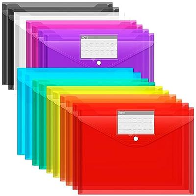 Plastic Envelopes Poly Envelopes, Clear Document Folders Plastic File  Folders US Letter A4 Size File Envelopes, Waterproof Envelope Folders with  Closure (Lable Pocket) - Yahoo Shopping
