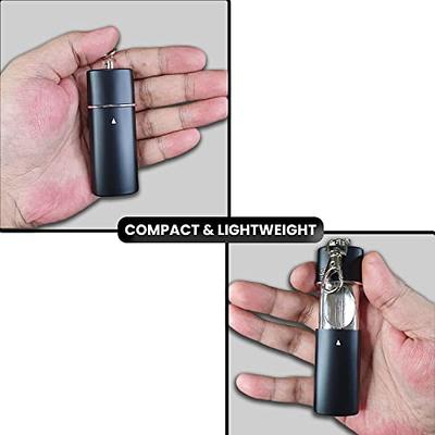 Cute Small Metal Tube Container - Airtight Water Proof and Smell Proof - Perfect for Purse Pocket Travel (Silver, Small)