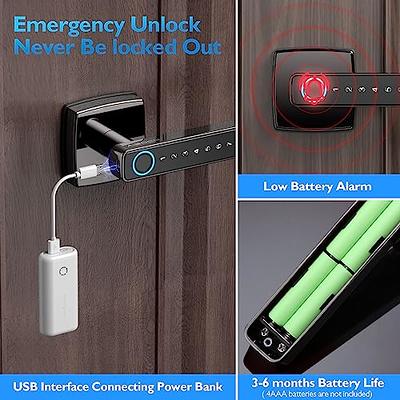 Fingerprint Lock Low Battery Alarm 1s Touch Padlock Quick Unlock