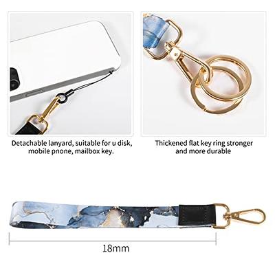 HONZUEN Keychain Lanyard for Women and Men, Wrist Lanyard Key Chain Holder with Key Rings, Wristlet Strap Lanyard for Car Keys ID Badge Wallet Card