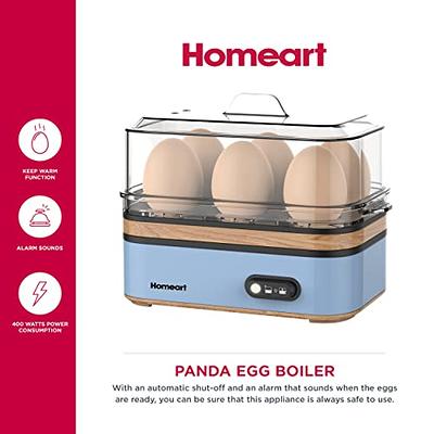 Homeart Panda Egg Boiler with Wooden Detail- Rapid Electric Hard Boiled Egg  Cooker with Auto Shut-Off, Alarm and Egg Piercer, 6 Egg Capacity, Powder  Blue, 400W - Yahoo Shopping