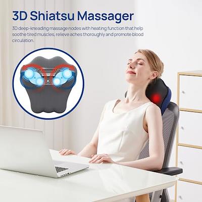  Back Neck Shoulder Massager with Heat, Shiatsu Electric Deep  Tissue 3D Kneading Massagers for Relief on Waist, Leg, Calf, Foot Full Body  Muscles, Gift for Men Women Mom Dad : Health