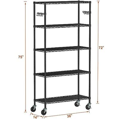 VEVORbrand 4-Tier Shelf Stainless Steel Shelving 330LB Capacity per Shelf  Commercial Standing Shelf Unit for Kitchen, Office, Garage Storage