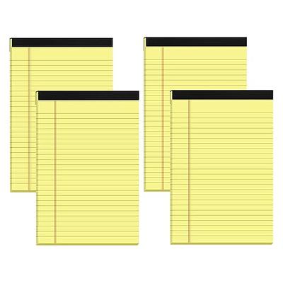 Yellow Note Pads 5 x 8, College Ruled, 10 Pack, 500 Sheets, Well-Made Legal  Pads