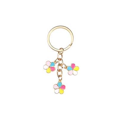 SUESUU Women's Flower Bag Charms Enameled Keychain Purse Accessories