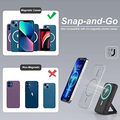 AOGUERBE Magnetic Power Bank, 10000mAh Foldable Wireless Portable Charger  with USB-C Cable LED Display, Mag-Safe Battery Pack 22.5W PD Fast Charging  for iPhone 15/14/13/12 Pro/Pro Max/Plus/Mini - Yahoo Shopping