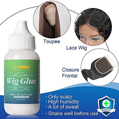 Wig Glue for Front Lace Wig, Smilco Hair Glue Lace Front Wig Adhesive  Waterproof for Invisible Strong Hold Bonding Wigs Glue Latex-Free and  Oil-Resistant Hair Adhesive Glue(1.3OZ) - Yahoo Shopping