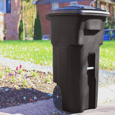 Toter Trash Can Brownstone with Wheels and Lid, 48 Gallon - Yahoo Shopping