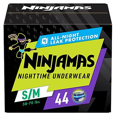 Goodnites Boys' Nighttime Bedwetting Underwear, Size S/M (43-68 lbs), 44 Ct  (2 Packs of 22), Packaging May Vary