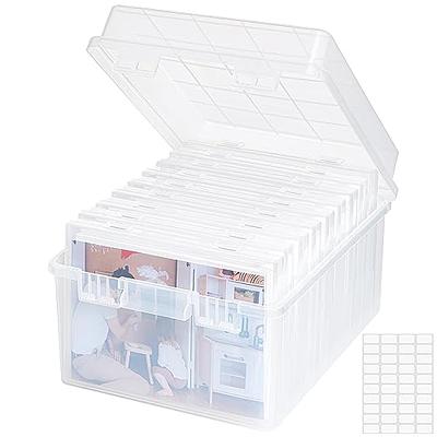 UP ARESI Photo Storage Box 5 x 7, 18 Inner Extra Large Photo Case Photo  Organizer Acid-Free Photo Boxes Storage, Plastic Craft Storage Box with  lids