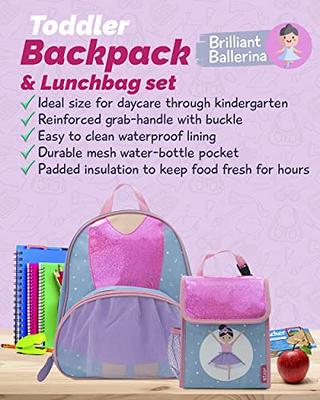 Toddler Backpack for Girls and Boys with Kids Lunch Bag - Ballet