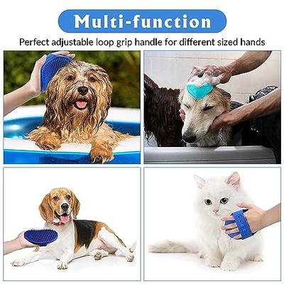 Comotech 3PCS Dog Bath Brush, Dog Shampoo brush, Dog Scrubber for Bath