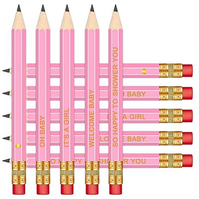 Crtiin 100 Pieces Half Pencils Baby Shower Pencils Sharpened