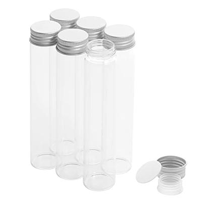 10ml Glass Vials with Screw Caps and Plastic Stoppers, Small Clear