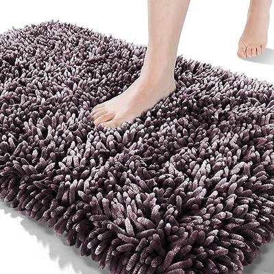 PrimeBeau Striped Bath Rugs for Bathroom Anti-Slip Bath Mats Soft