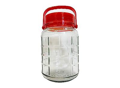 C&H Solutions 3L (Approximately 0.8 gallons.) Glass Jar With Lid Wide Mouth  Plastic Pour Spout Lids Bulk-Dry Food Storage - Yahoo Shopping