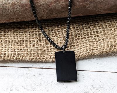 Necklace for Men Engraved Necklace for Mens Custom 