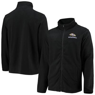 Men's Antigua Steel Baltimore Ravens Team Logo Throwback Links Full-Zip Golf Jacket Size: Large