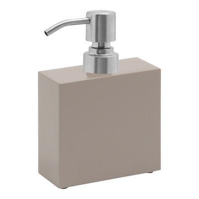 simplehuman 22 oz. Square Push Pump Soap Dispenser with Sponge Caddy,  Brushed Nickel