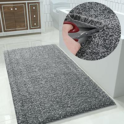  SONORO KATE Bathroom Rug 32×20, Non-Slip Bath Mat,Soft Cozy  Shaggy Thick Chenille Bath Rugs for Bathroom,Plush Rugs for Bathtubs,Water  Absorbent Rain Showers and Under The Sink (Dark Grey) : Home 