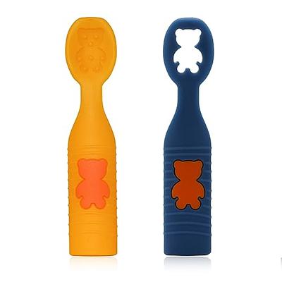 numnum Pre-Spoon GOOtensils 2Pk - Baby Spoon Set, Stage 1 + 2, BPA Free  Silicone