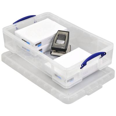 Really Useful Box 17L Plastic Storage Container W/Snap Lid & Clip