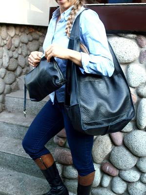 Simple Shoulder Bag, Cognac Leather Hobo Large Leather Tote,, Every Day Bag,  Women Brown Slouchy Bag - Yahoo Shopping