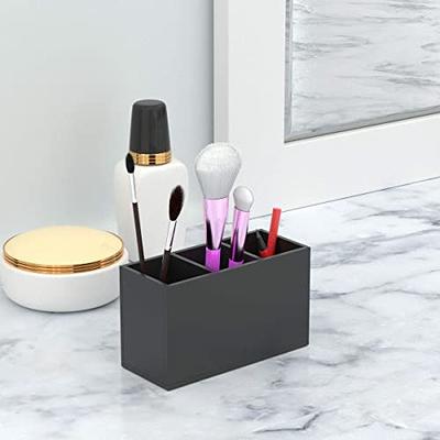 Acrylic Pen Holder 3 Compartments, Gold Pencil Organizer Cup For Countertop  Desk Accessory Storage 